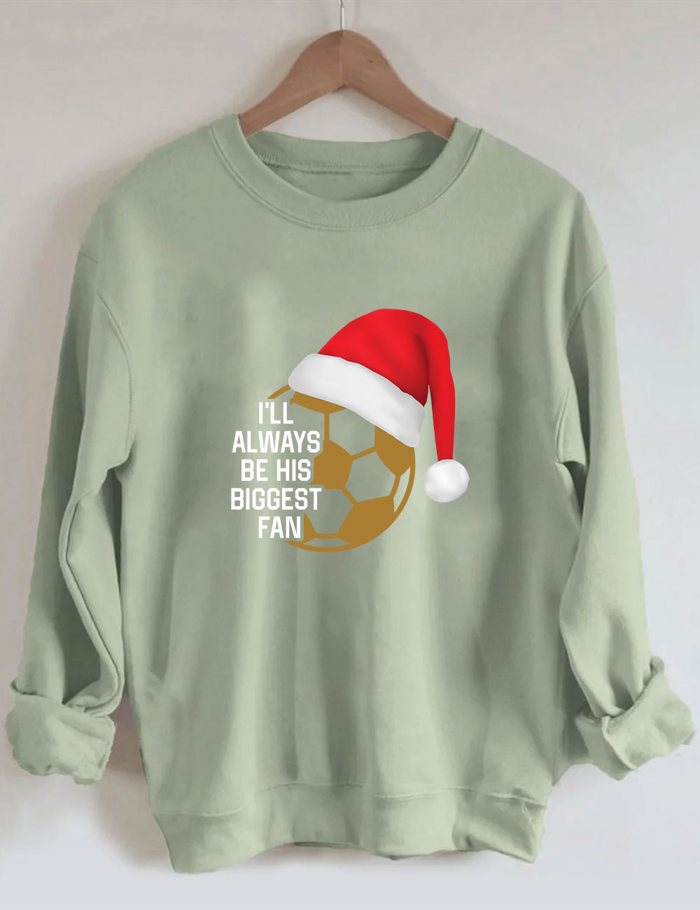 Custom Christmas Santa Soccer Funny Sweatshirt