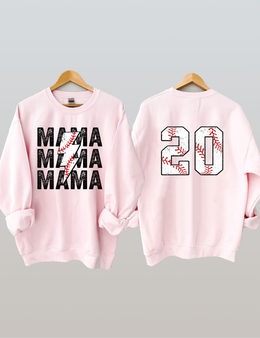 Baseball Mom Customized Number Sweatshirt