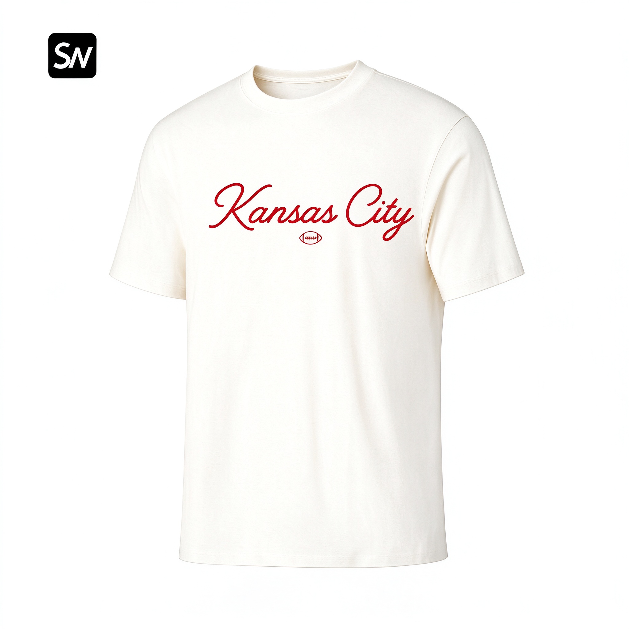 Red Script Kansas City Football Dry-easy T-Shirt
