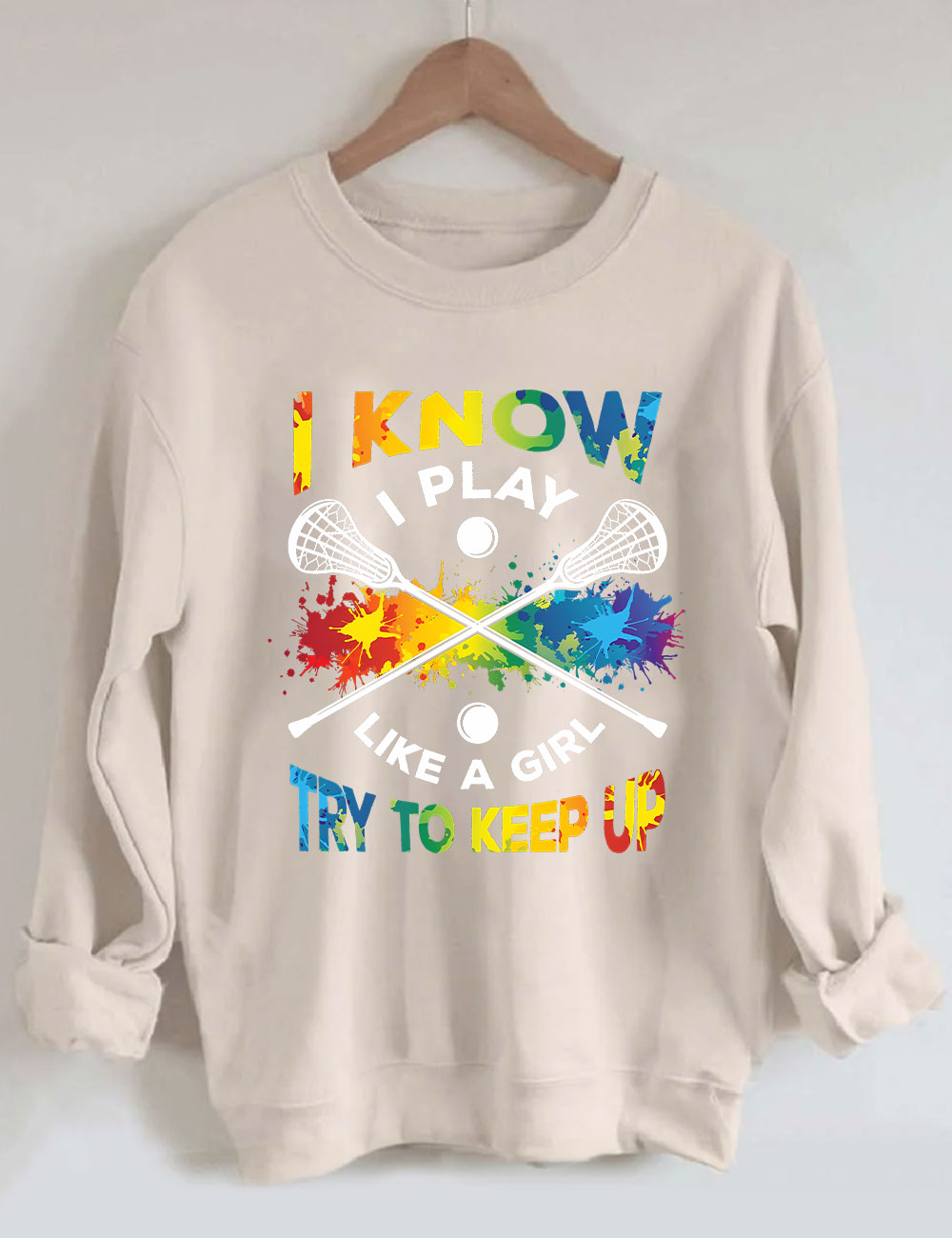 Lacrosse Player Sweatshirt