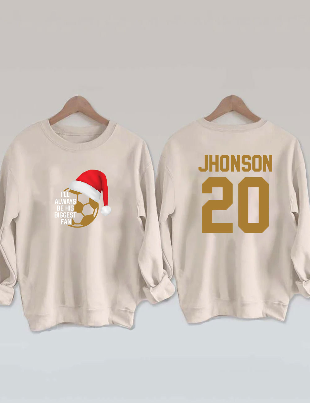 Custom Christmas Santa Soccer Funny Sweatshirt