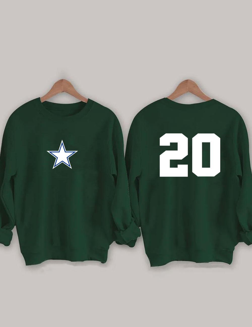 Dallas Football Custom Number Sweatshirt