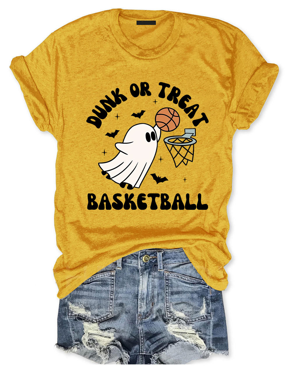 Dunk Or Treat Halloween Ghost Basketball T-shirt