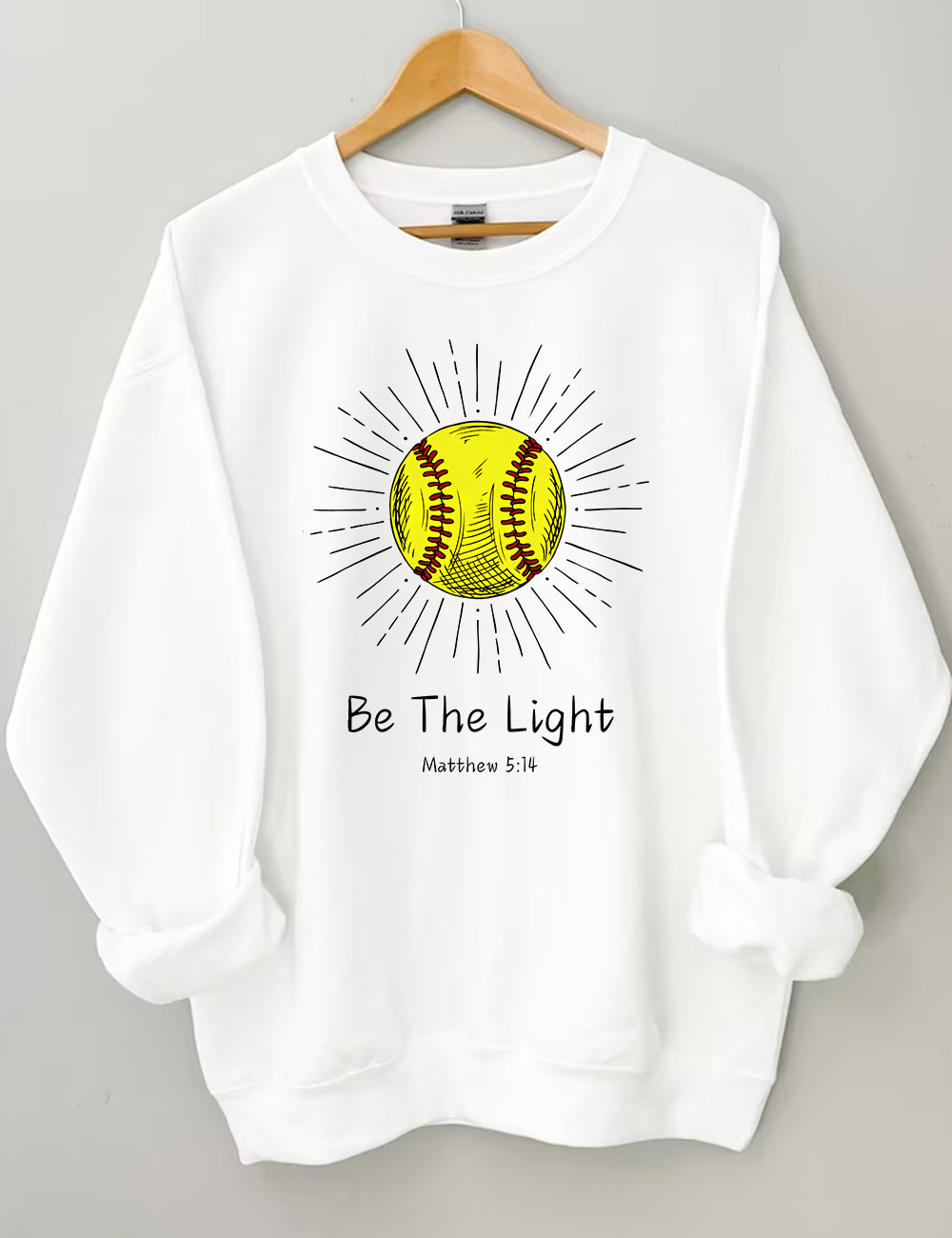 Be The Light Softball Sweatshirt