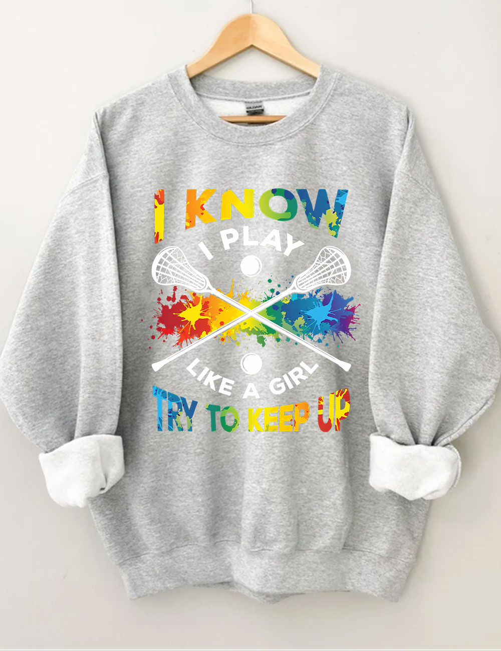 Lacrosse Player Sweatshirt