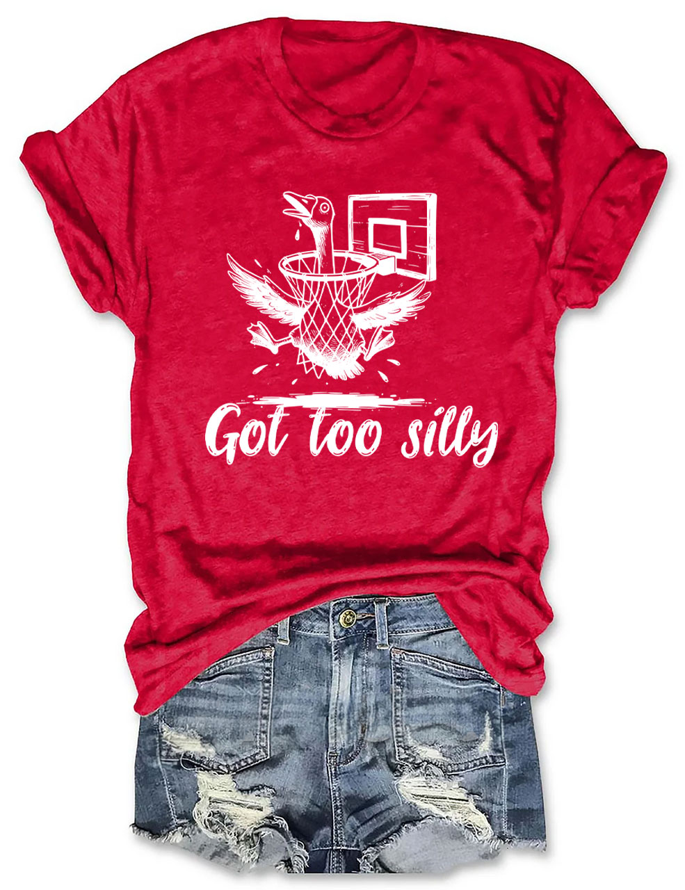 Got Too Silly Goose Funny Basketball T-shirt