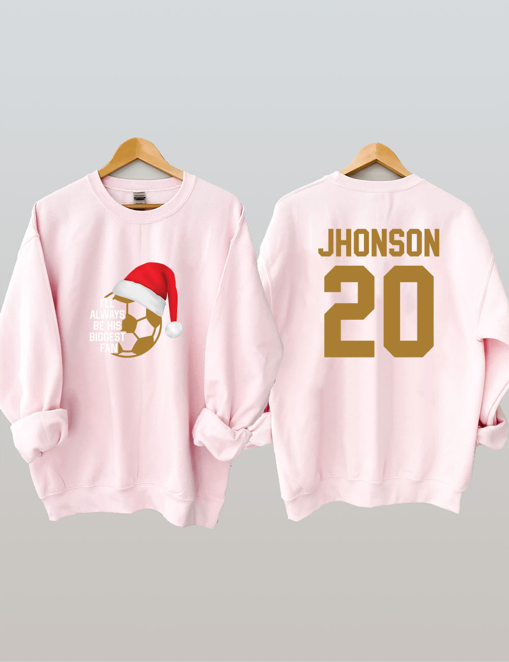 Custom Christmas Santa Soccer Funny Sweatshirt