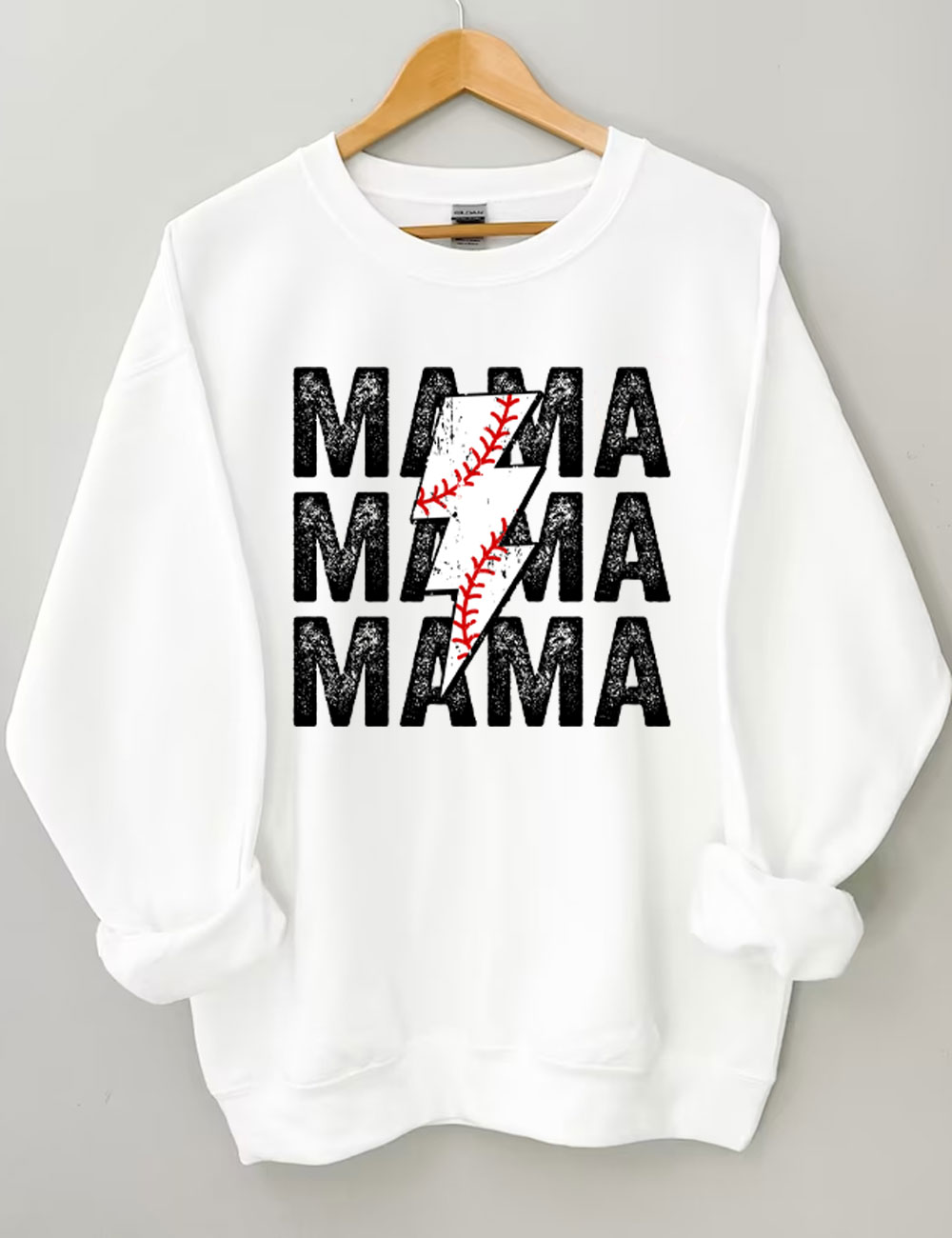 Baseball Mom Customized Number Sweatshirt