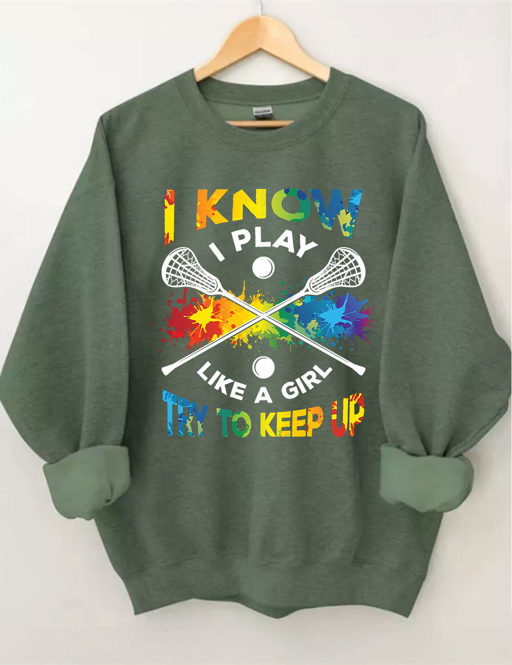Lacrosse Player Sweatshirt
