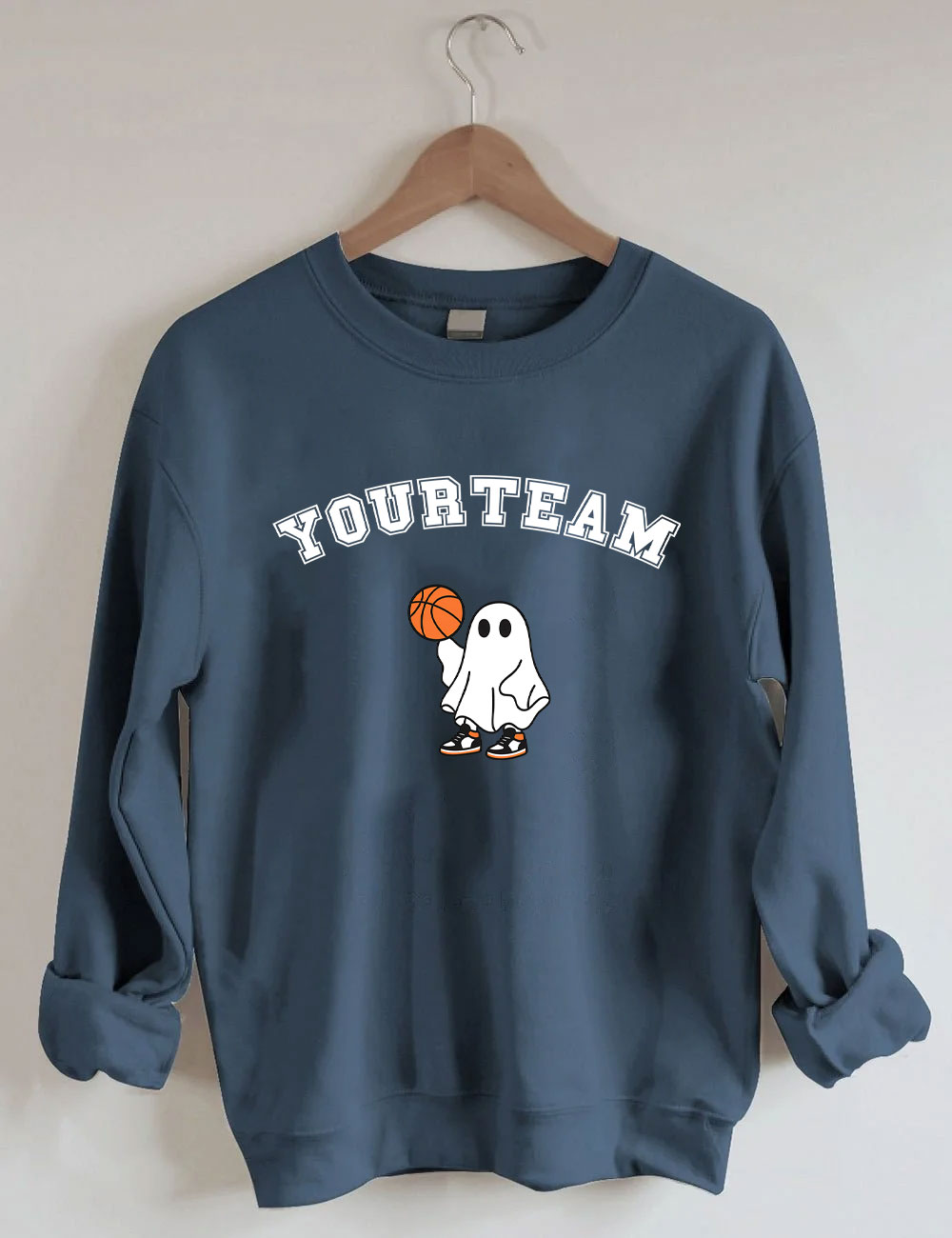 Custom Ghost Basketball Funny Sweatshirt