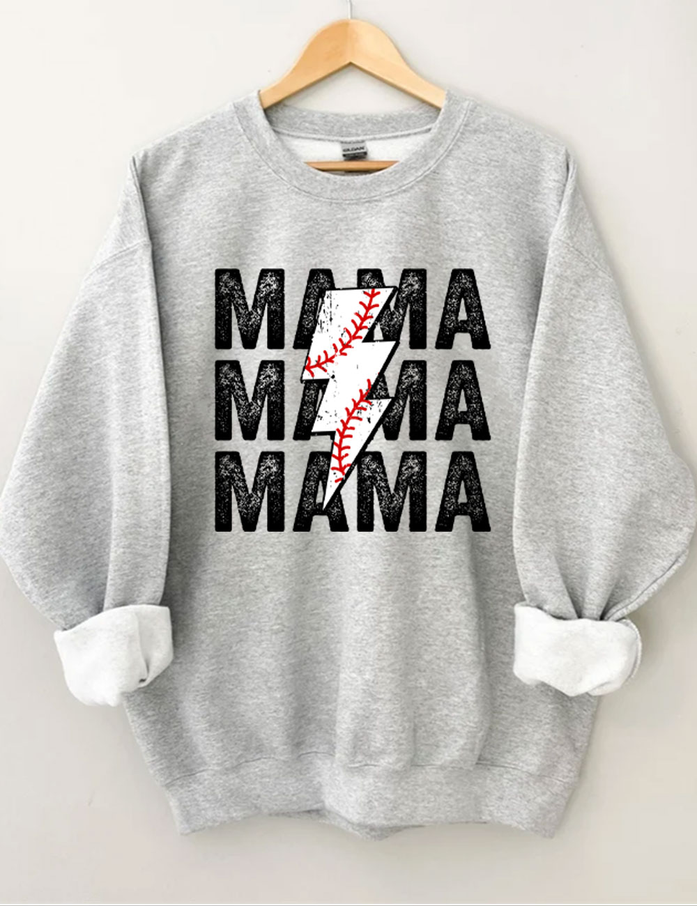 Baseball Mom Customized Number Sweatshirt