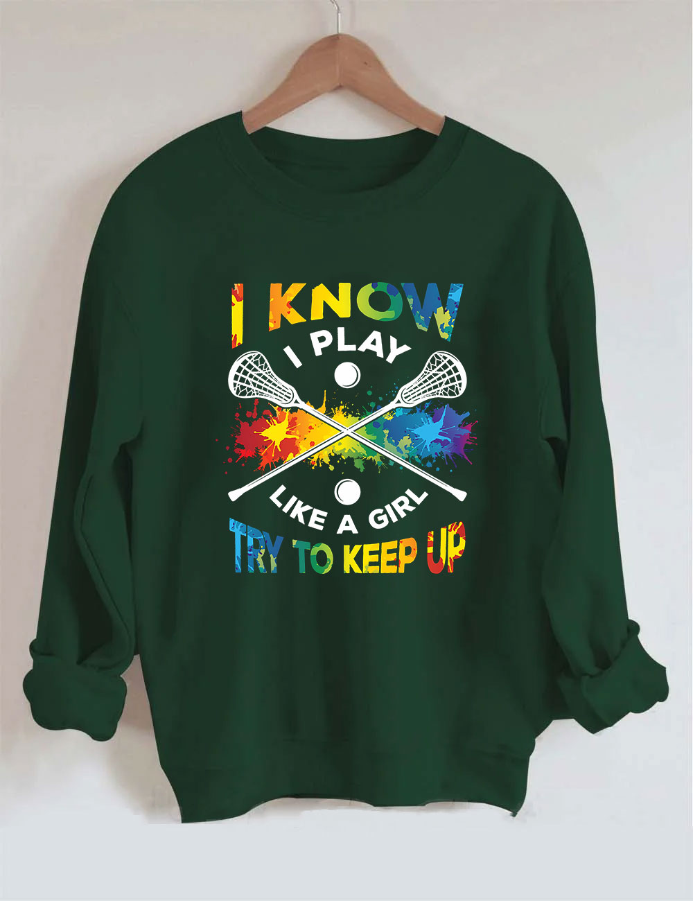 Lacrosse Player Sweatshirt
