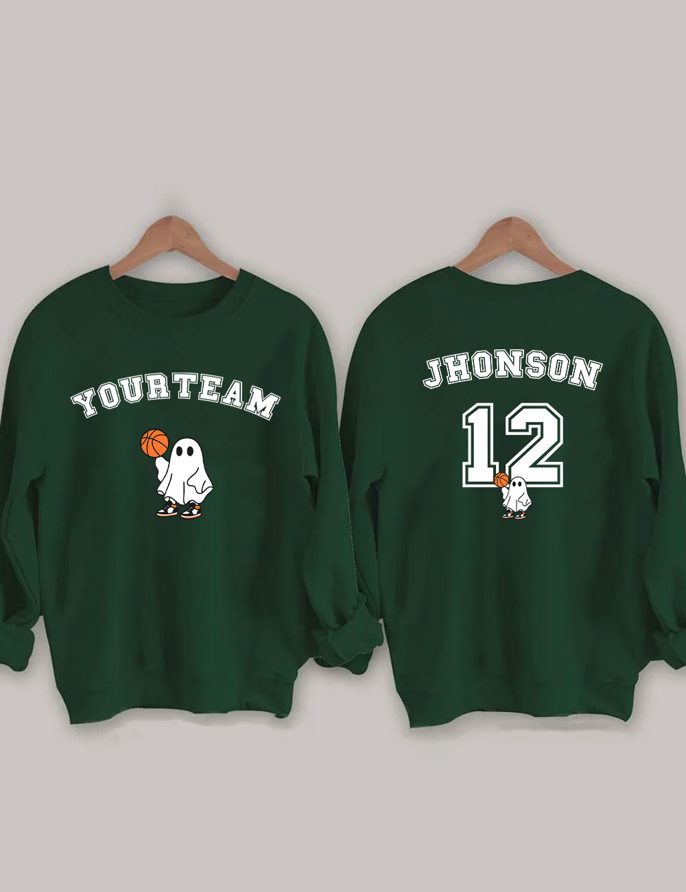 Custom Ghost Basketball Funny Sweatshirt