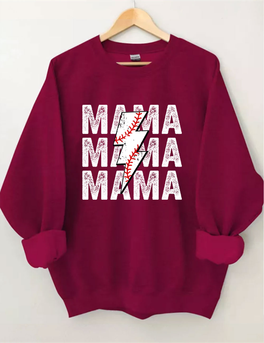 Baseball Mom Customized Number Sweatshirt