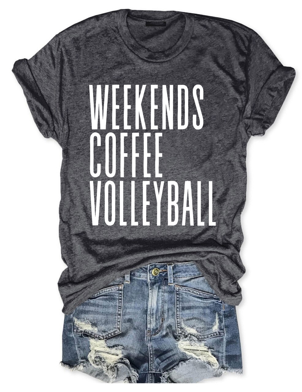 Weekends Coffee Volleyball T-shirt