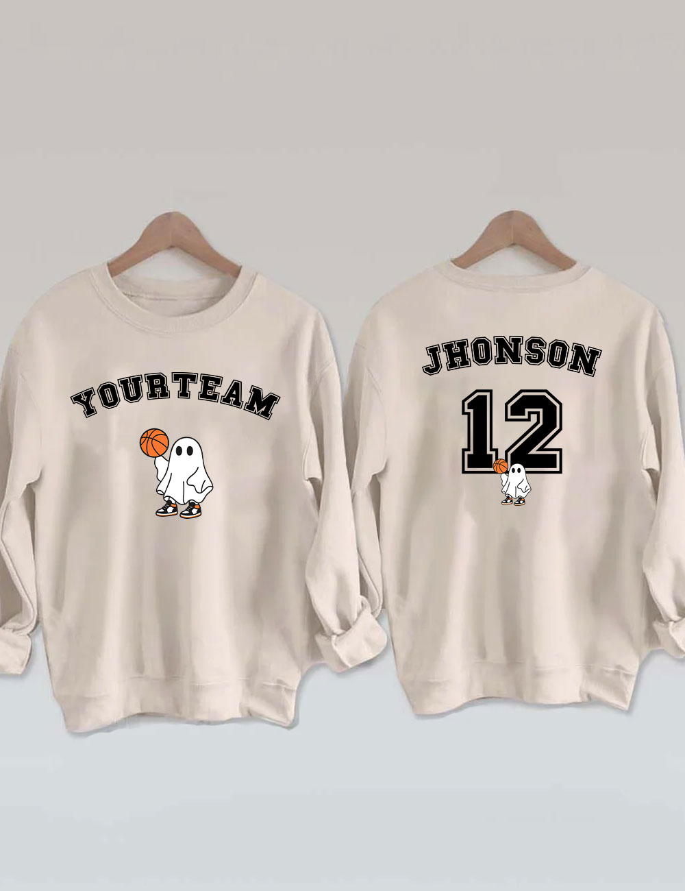 Custom Ghost Basketball Funny Sweatshirt