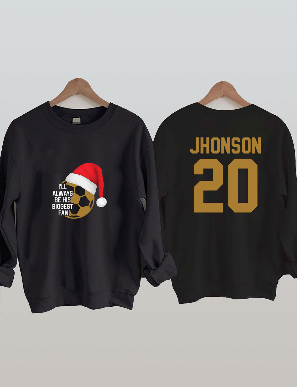 Custom Christmas Santa Soccer Funny Sweatshirt