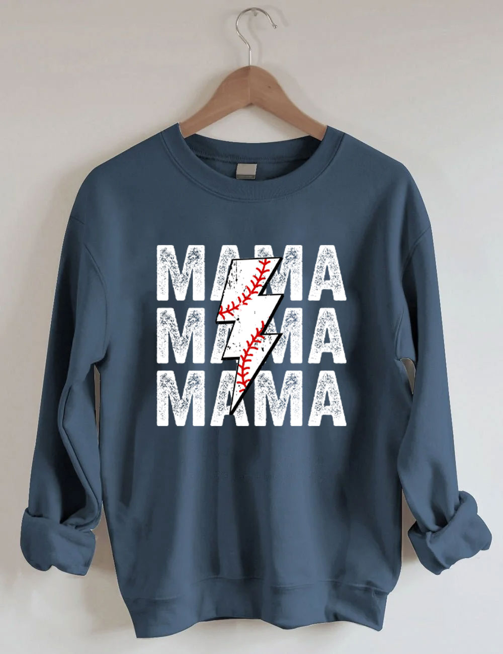 Baseball Mom Customized Number Sweatshirt