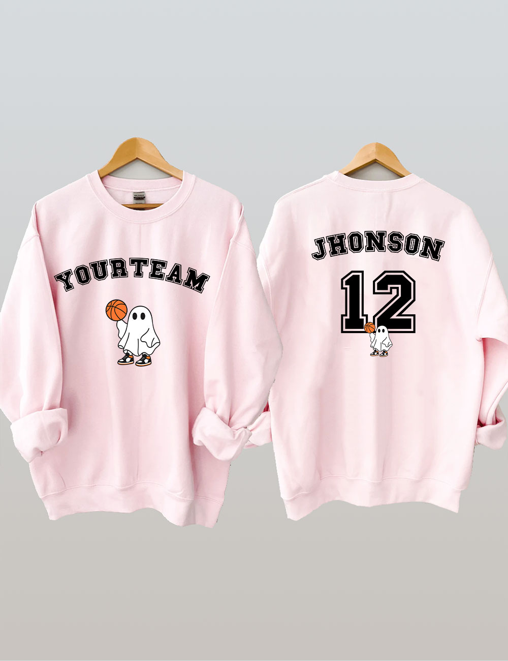 Custom Ghost Basketball Funny Sweatshirt