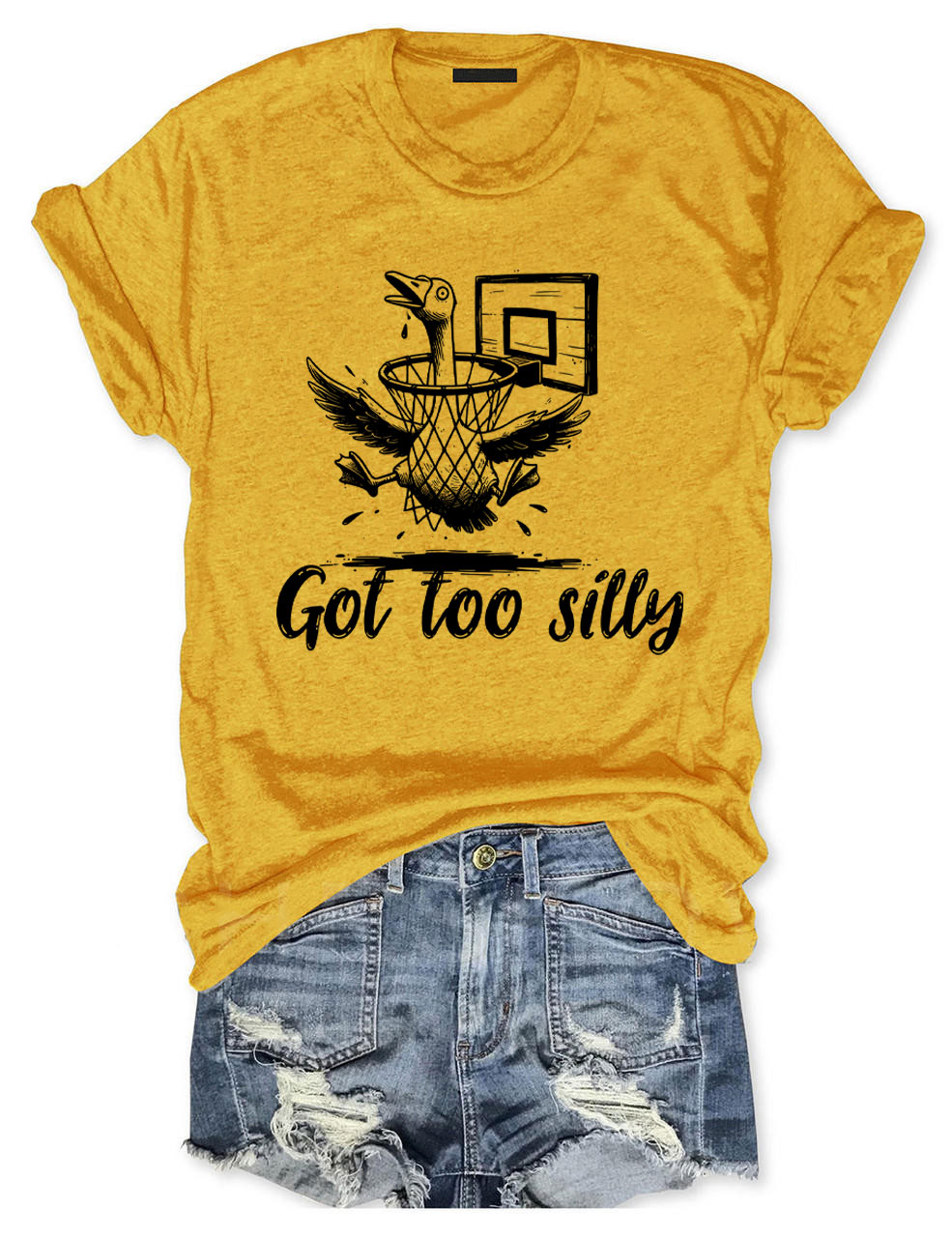 Got Too Silly Goose Funny Basketball T-shirt
