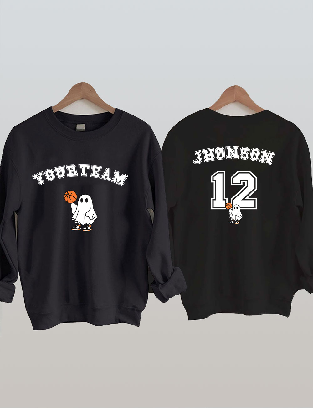 Custom Ghost Basketball Funny Sweatshirt