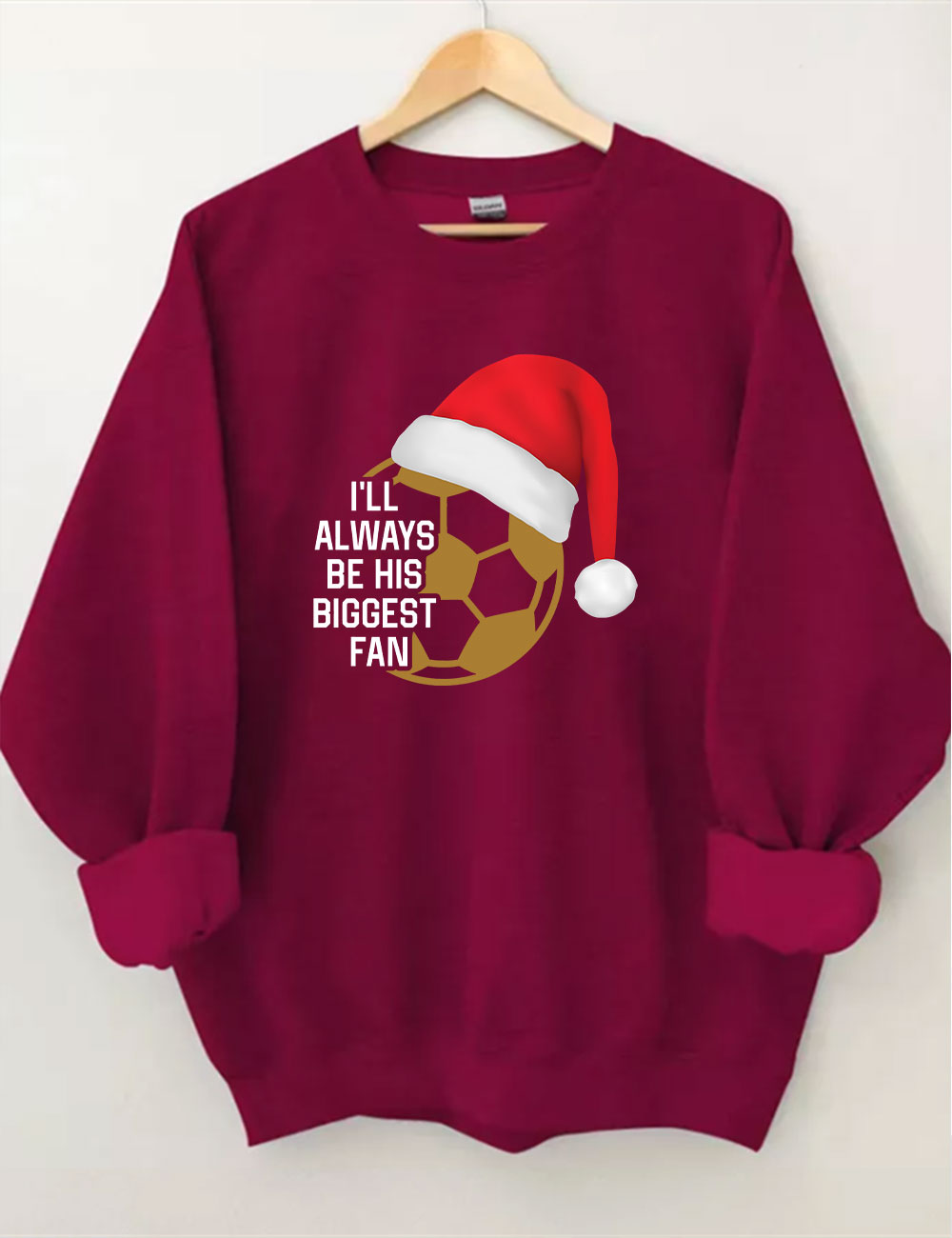 Custom Christmas Santa Soccer Funny Sweatshirt