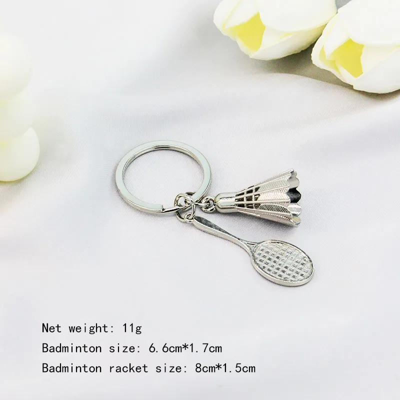 Metal Bowling Ball Keychain Sports Meeting Badminton Football Gift Golf Pendant Tennis Table Tennis Key