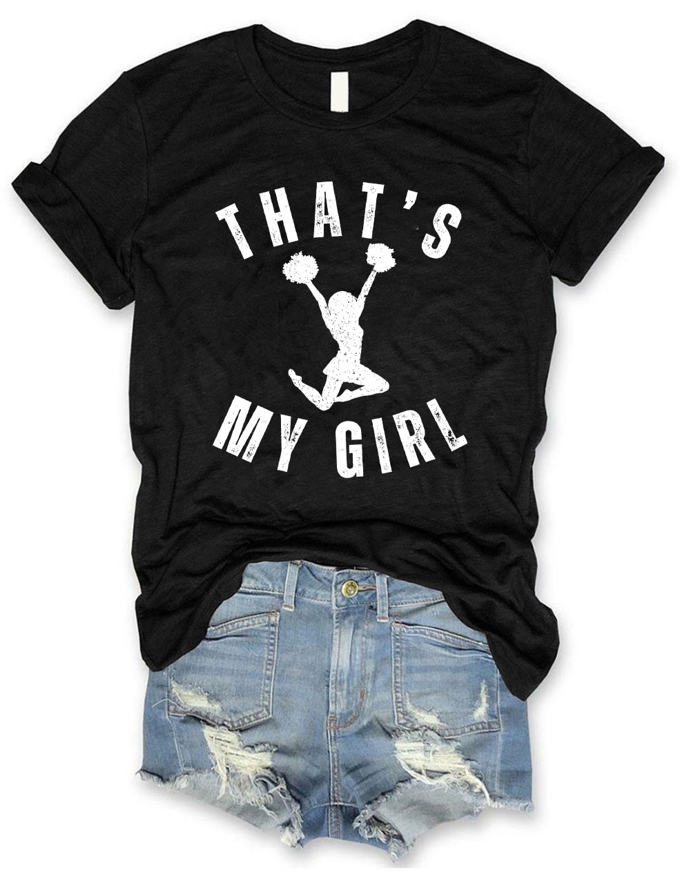 Custom That's My Girl Cheer Mom T-shirt