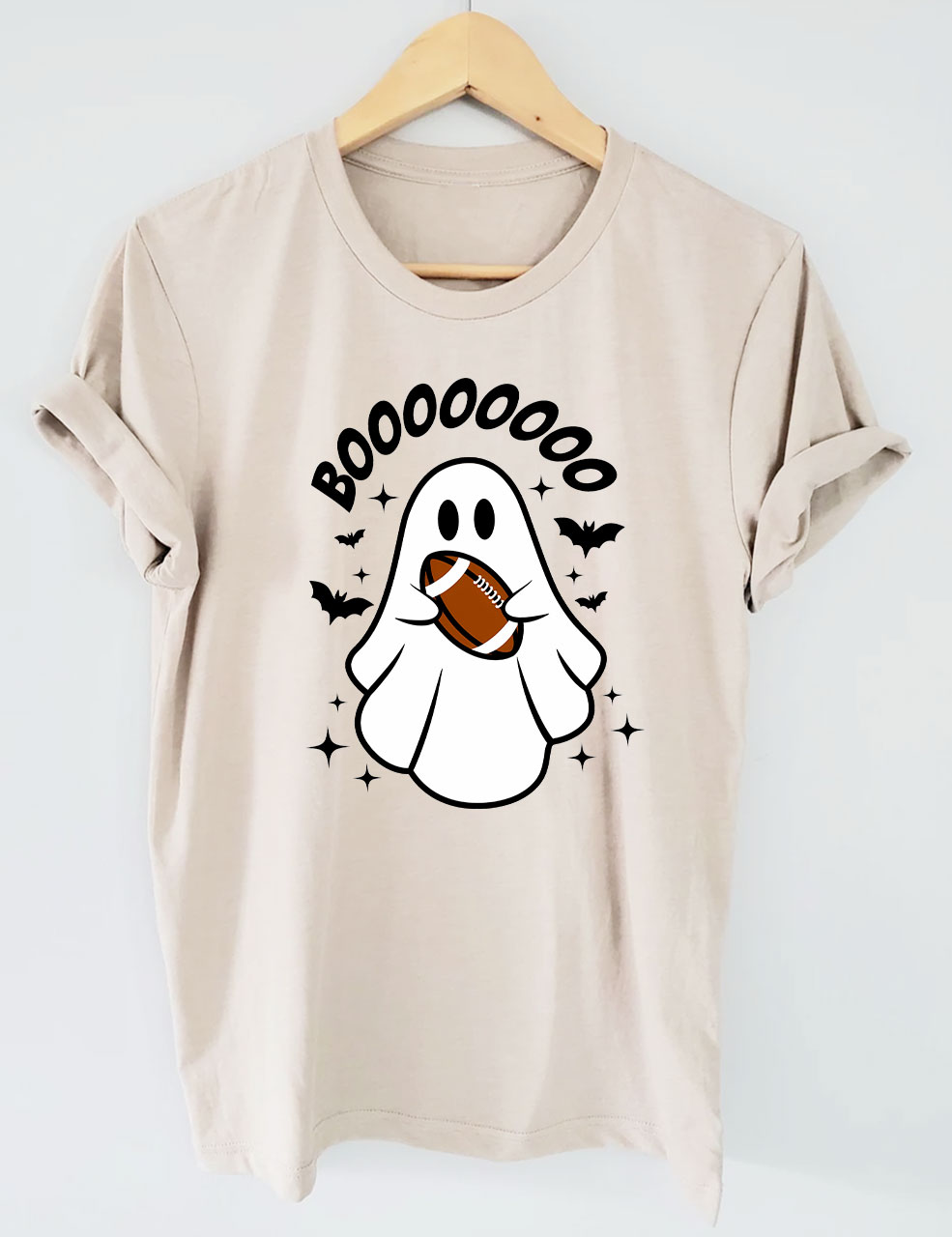 BOO Halloween Football T-Shirt