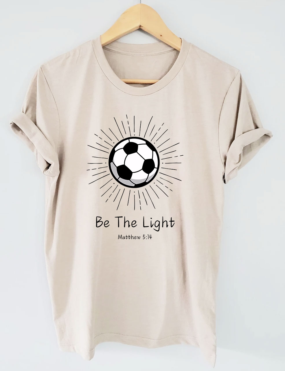 Be The Light Football T-shirt
