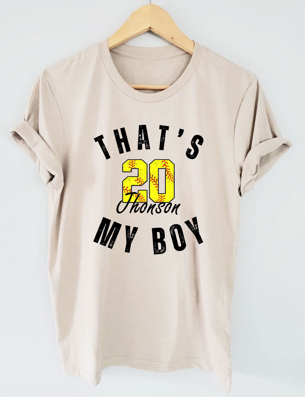 Custom That's My Boy Softball T-Shirt