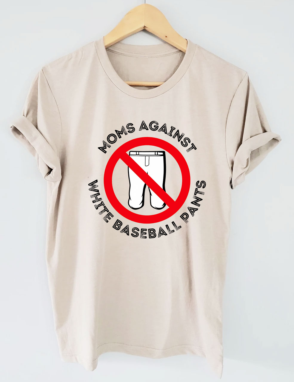 Moms Against White Baseball Pants T-shirt