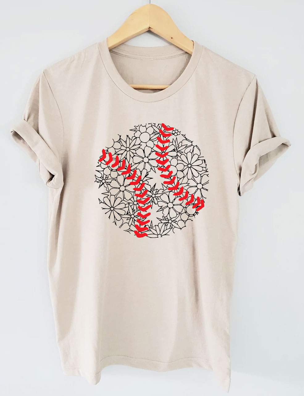 Floral Baseball T-shirt