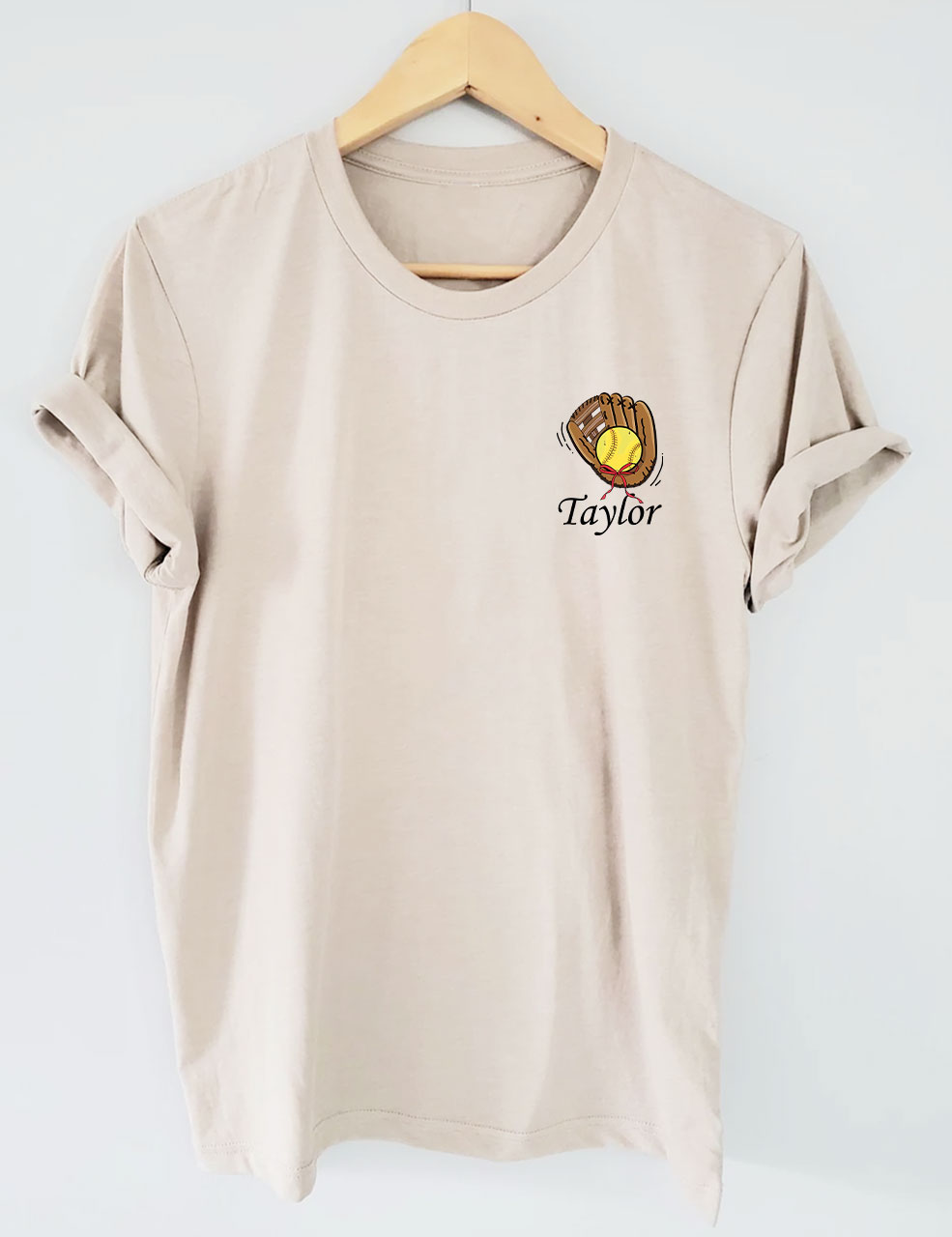 Custom Coquette Softball T-shirt