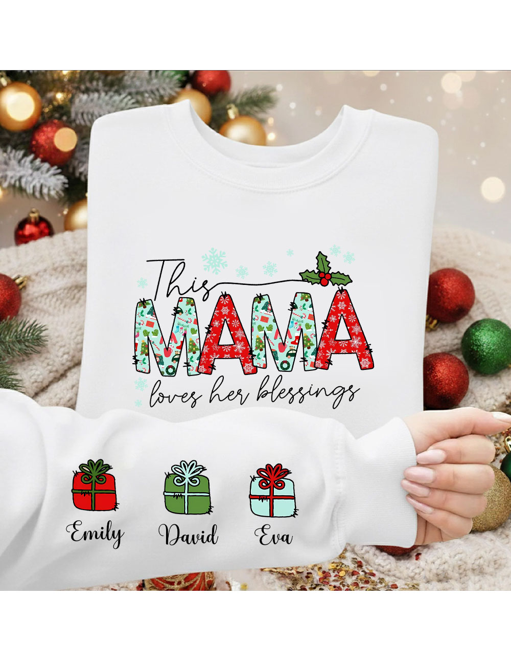 Custom This Mama Loves Her Blessings Sweatshirt