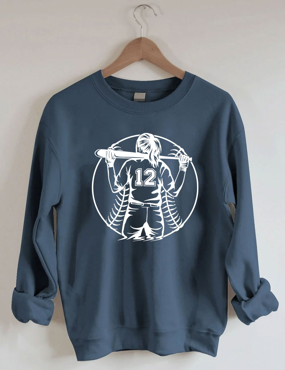Softball Girl Custom Number Sweatshirt