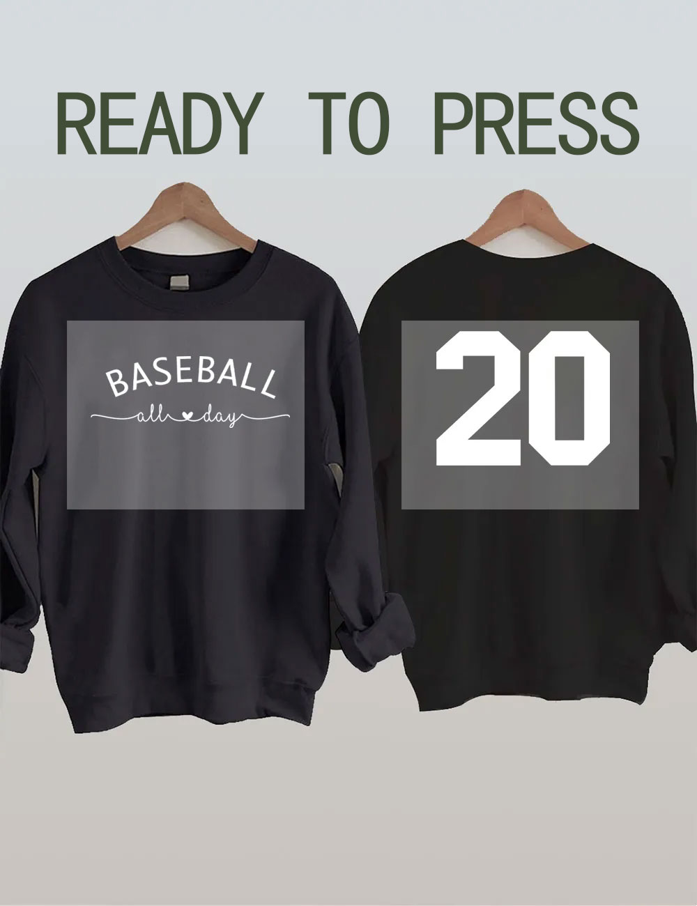 Baseball All Day Customized Number DTF Heat Transfer