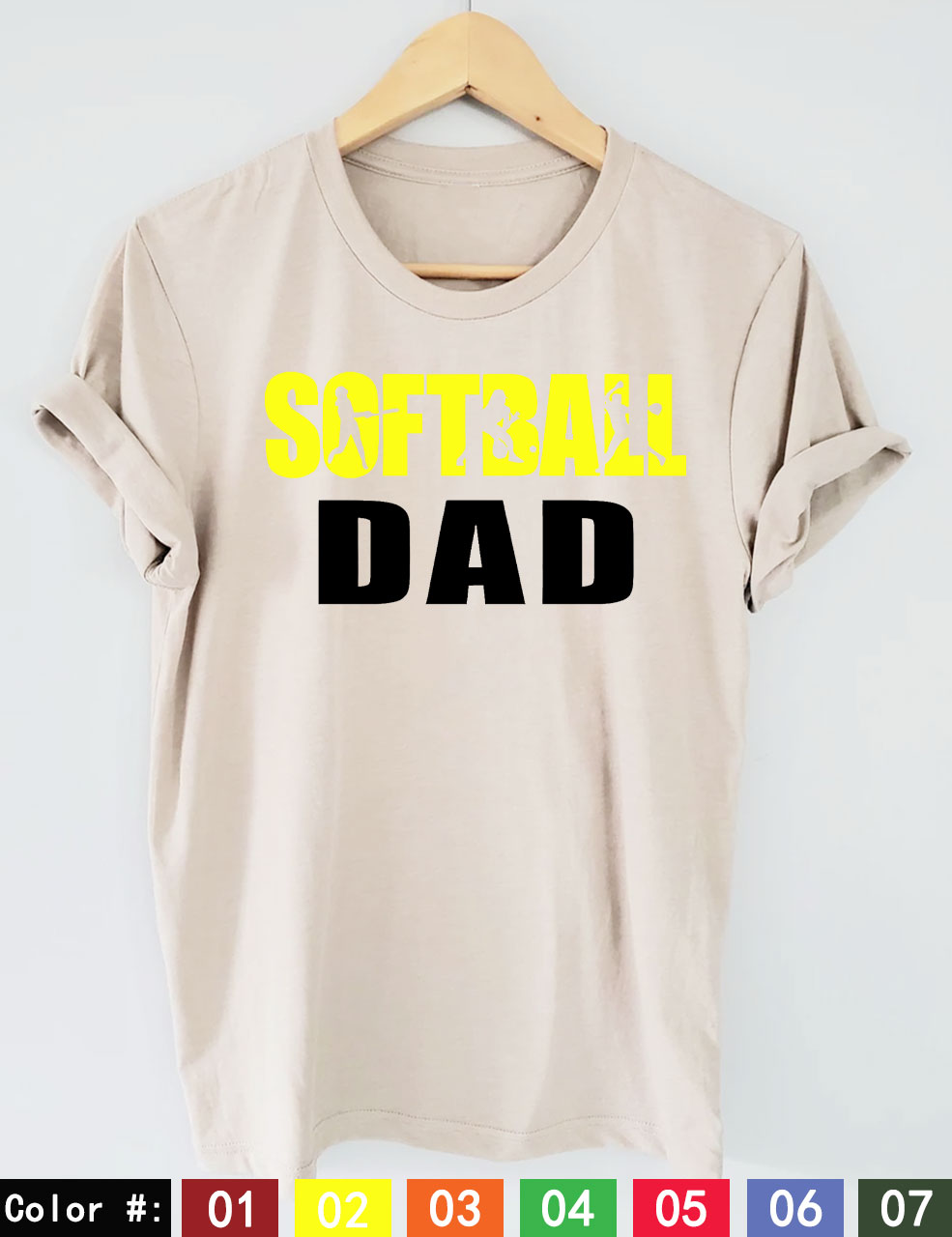 Custom Softball Dad T-Shirt