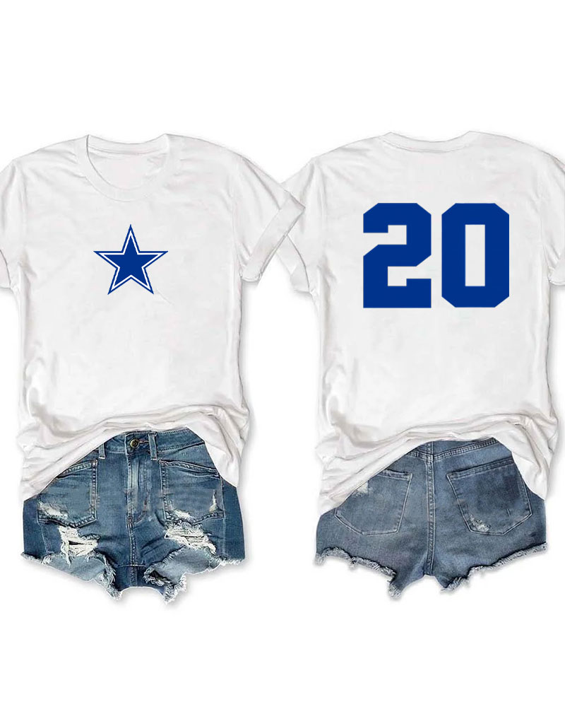 Dallas Football Custom Number T-shirt