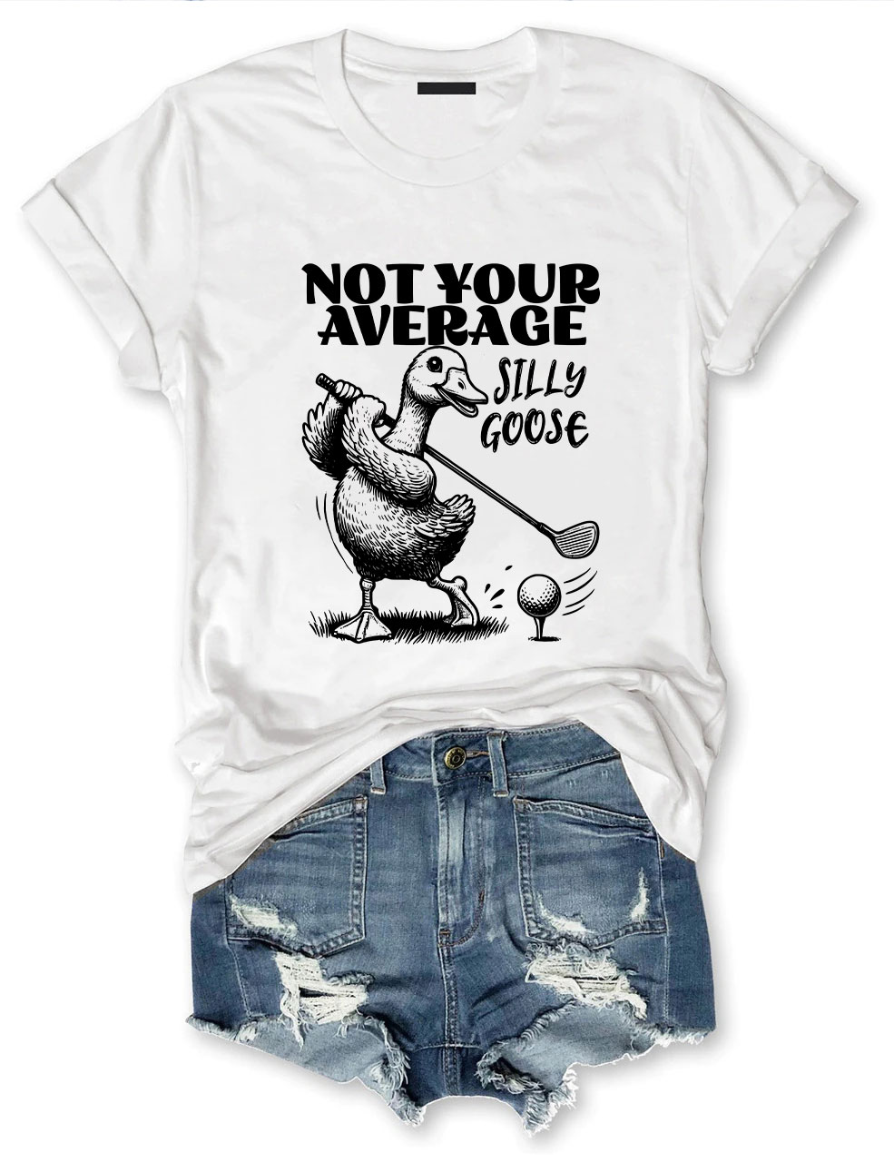 Not Your Average Silly Goose Funny Golf T-shirt