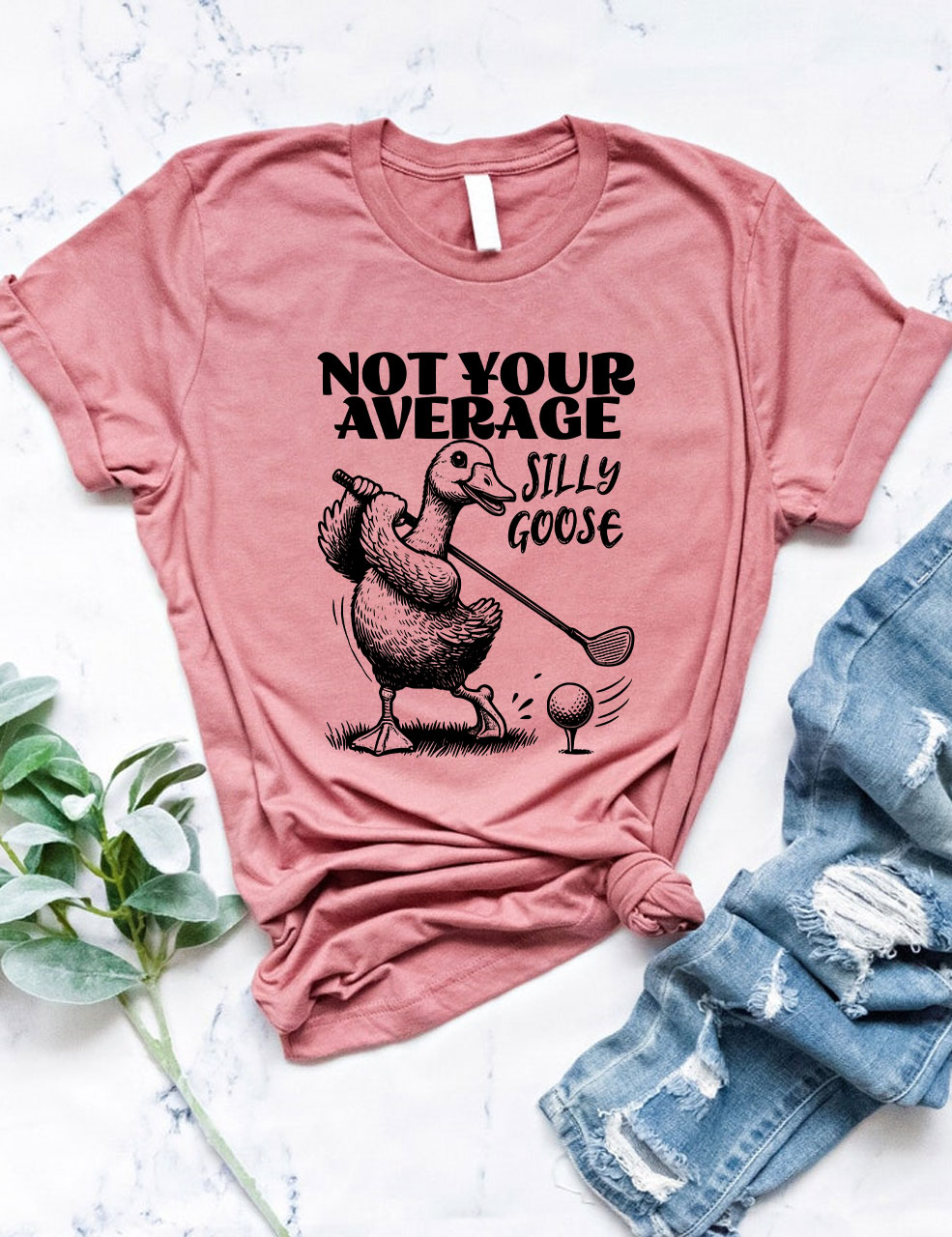 Not Your Average Silly Goose Funny Golf T-shirt