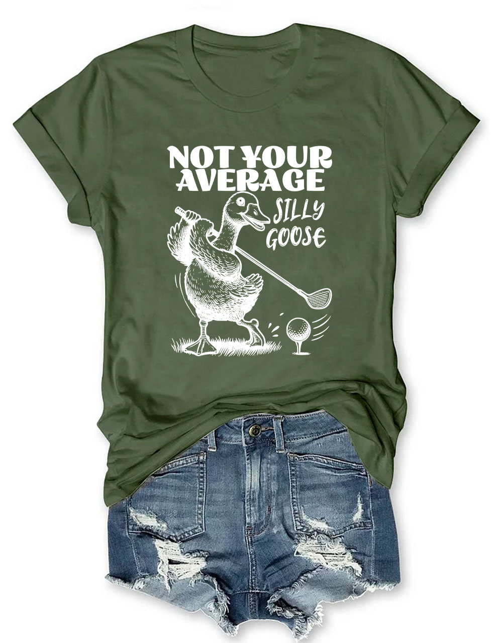 Not Your Average Silly Goose Funny Golf T-shirt