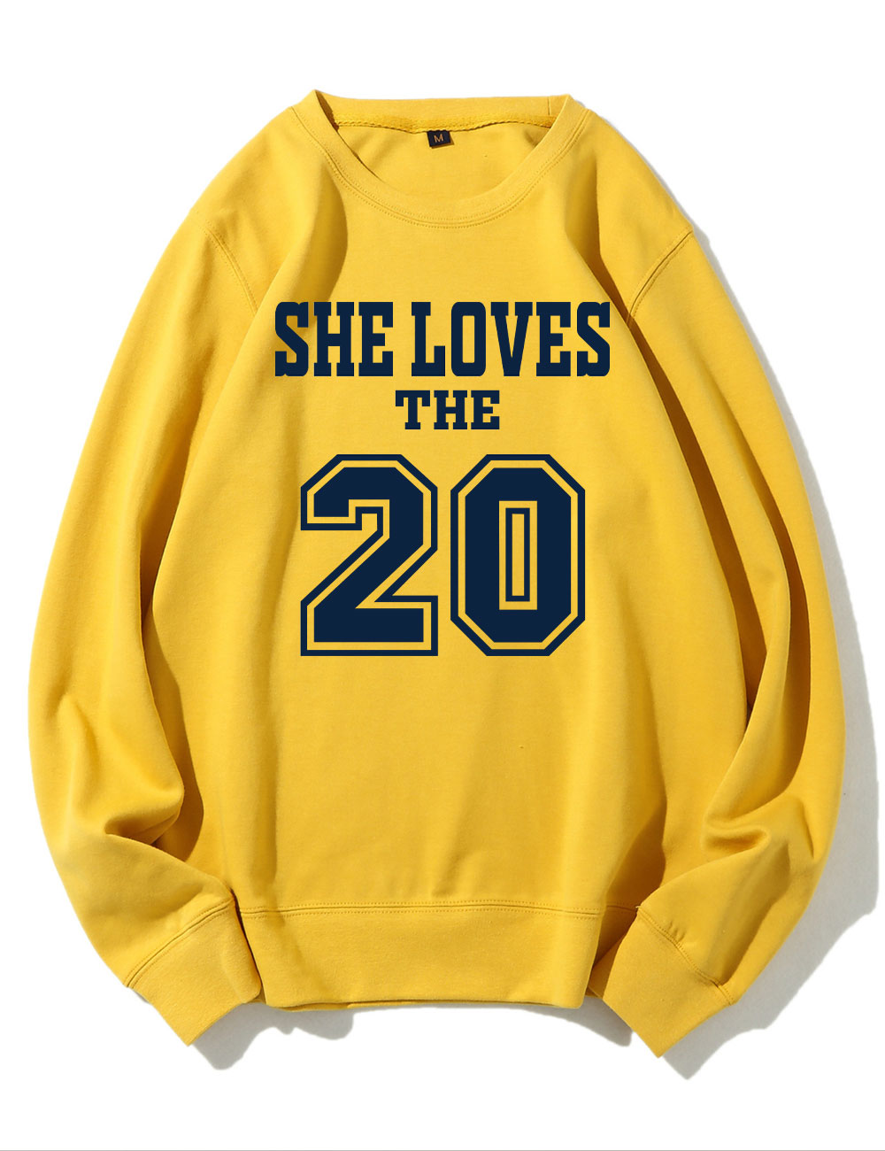 She Loves The Football Custom Number Sweatshirt