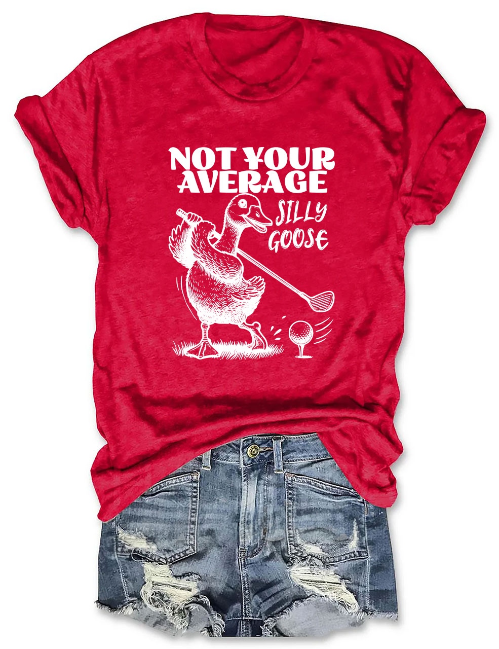 Not Your Average Silly Goose Funny Golf T-shirt