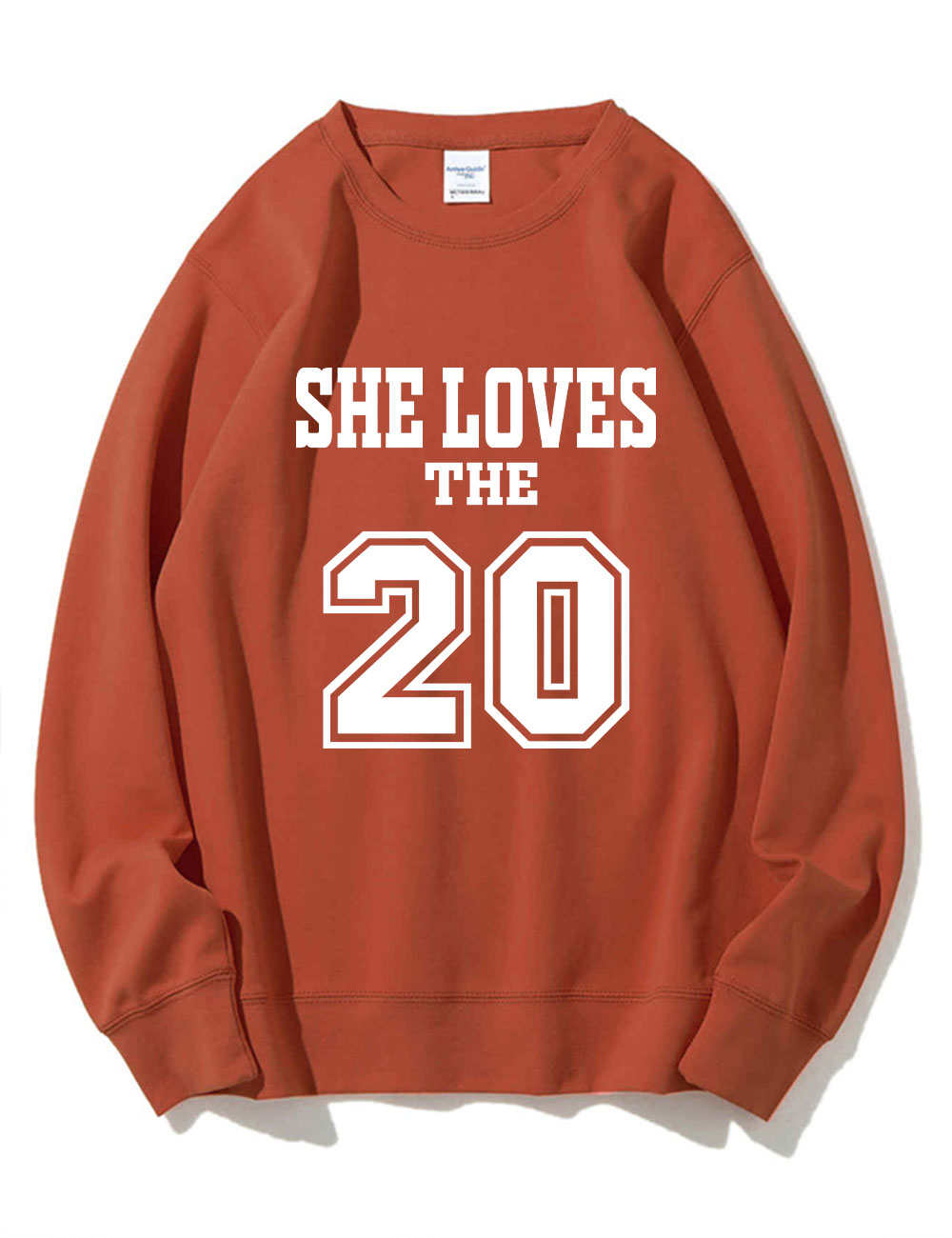 She Loves The Football Custom Number Sweatshirt