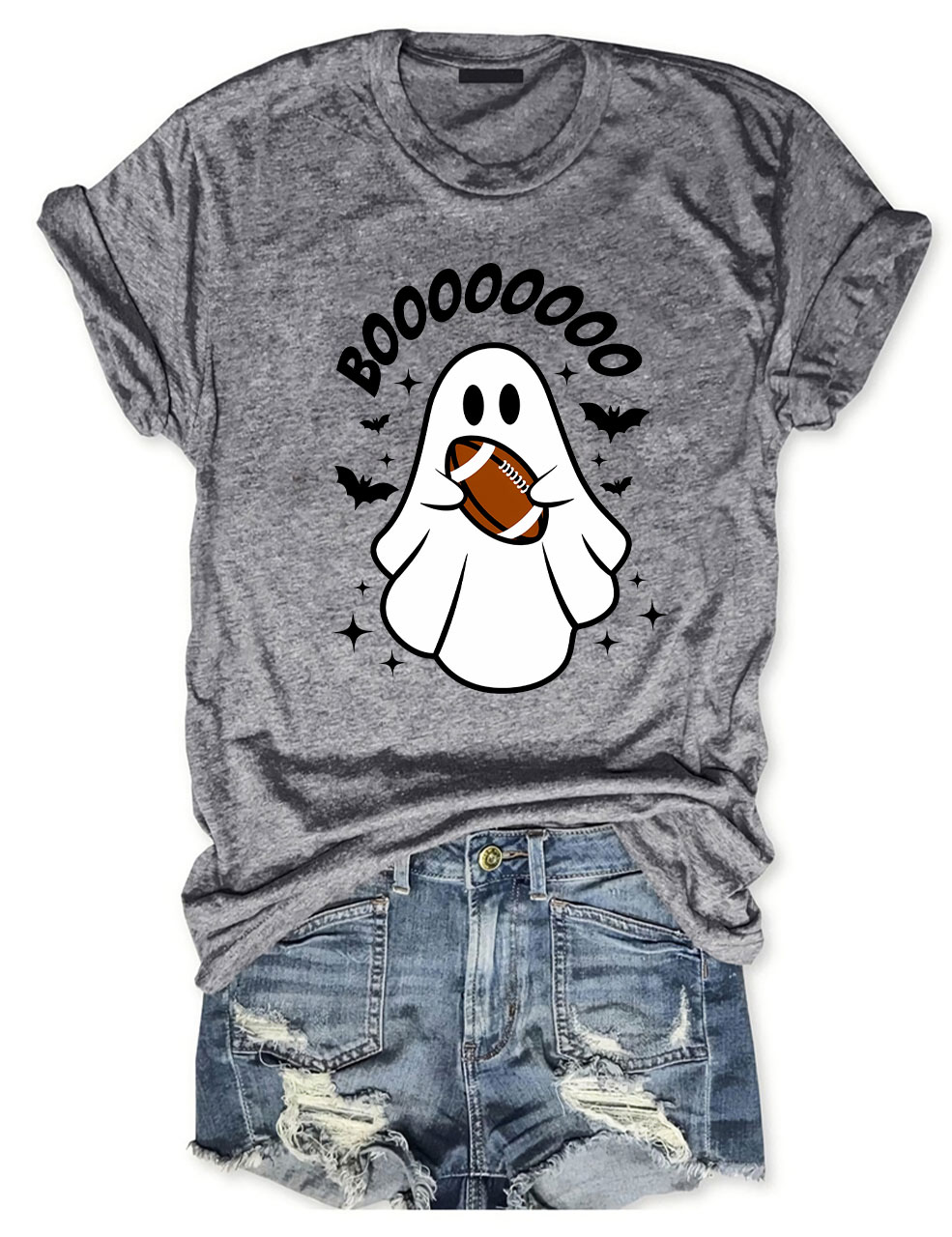 BOO Halloween Football T-Shirt