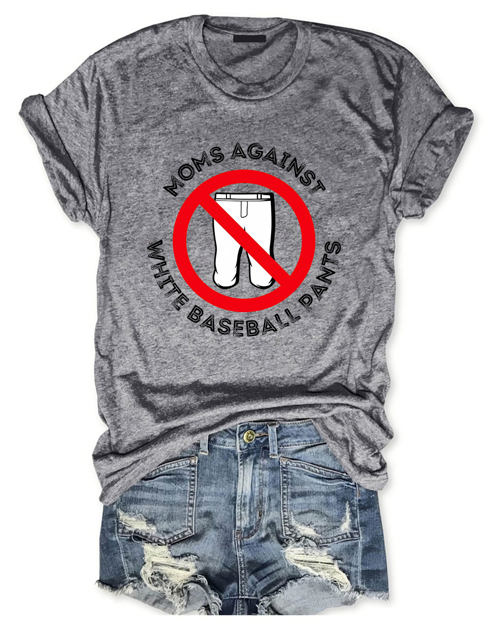 Moms Against White Baseball Pants T-shirt