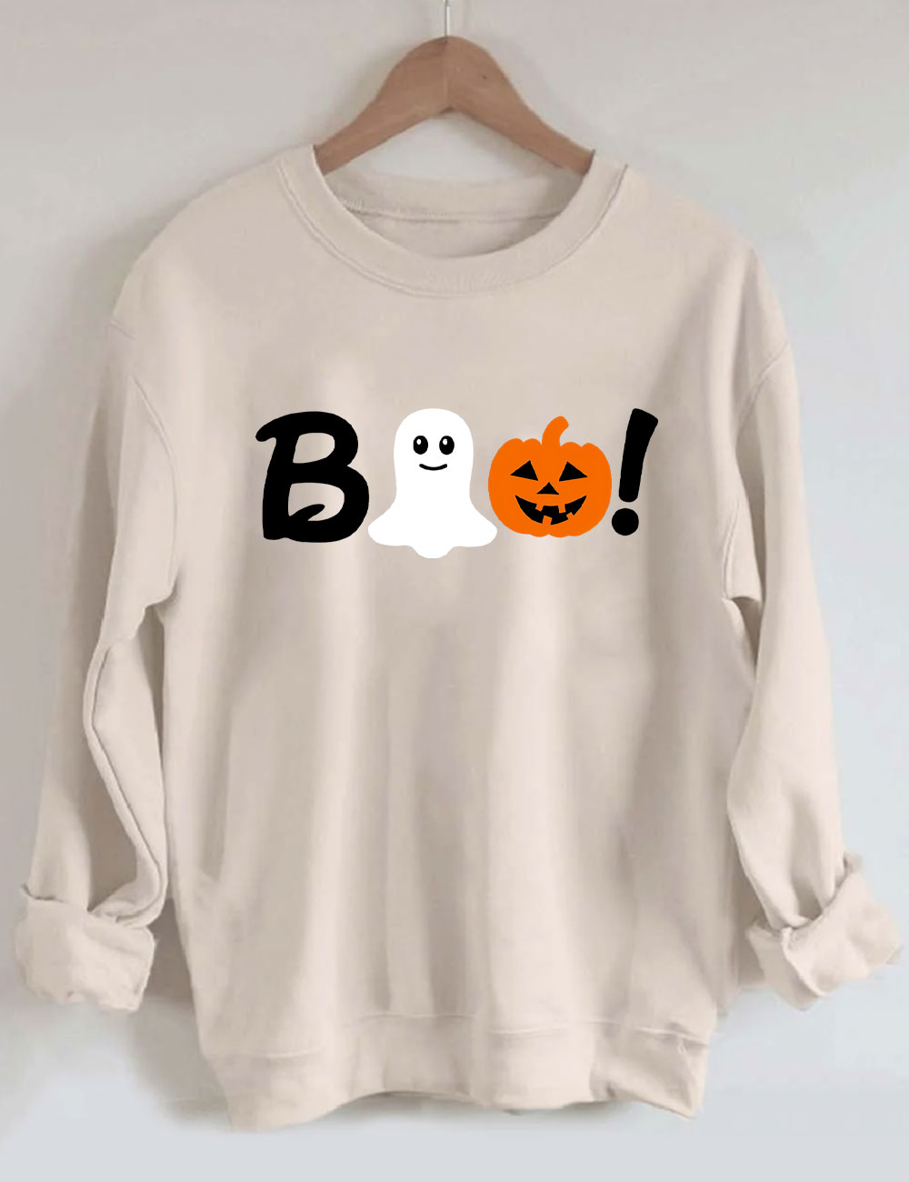 Boo Halloween Ghost Basketball Sweatshirt