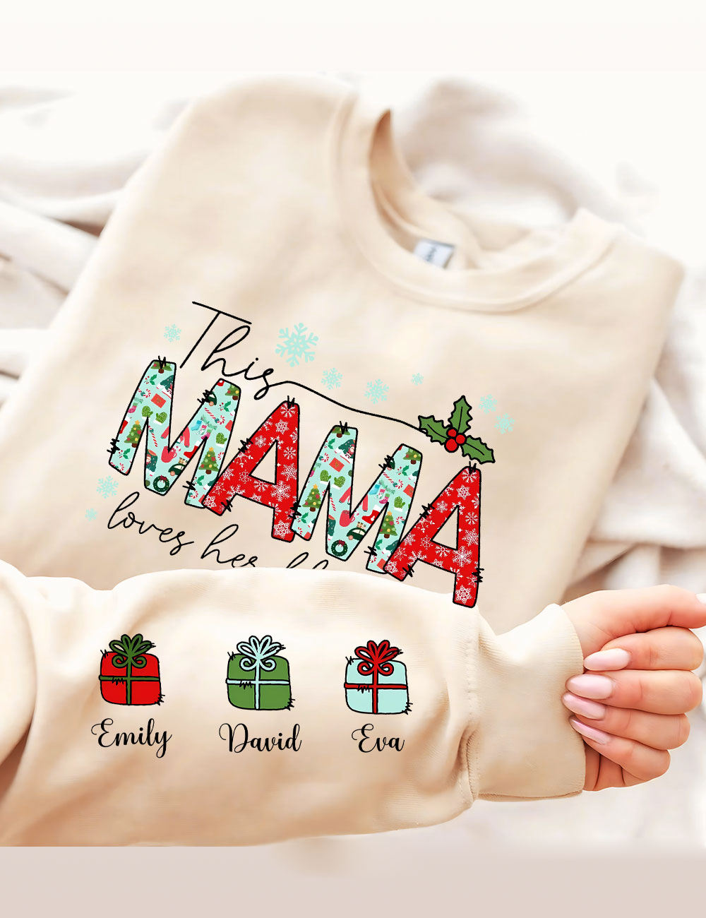 Custom This Mama Loves Her Blessings Sweatshirt