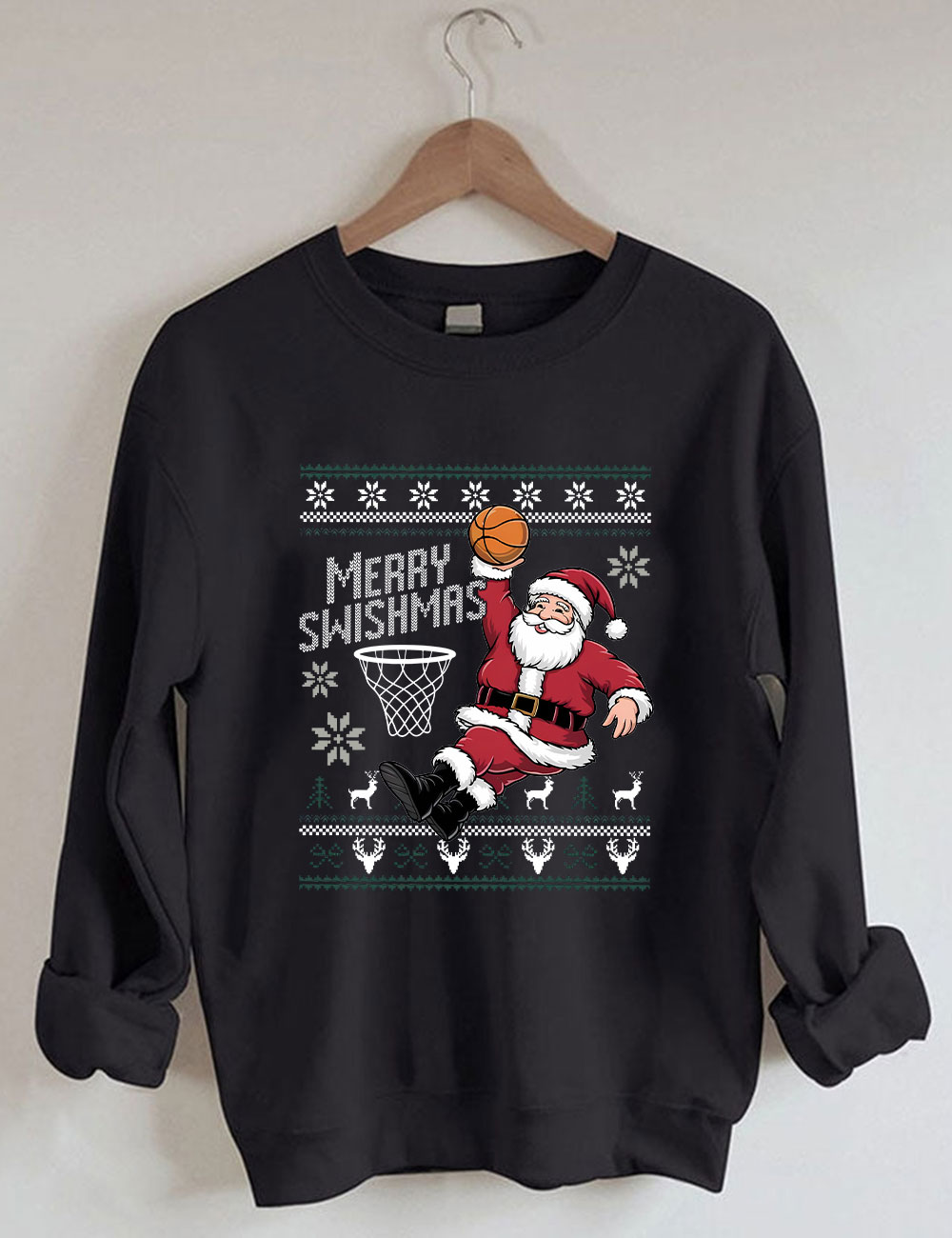 Ugly Xmas Basketball Sweatshirt
